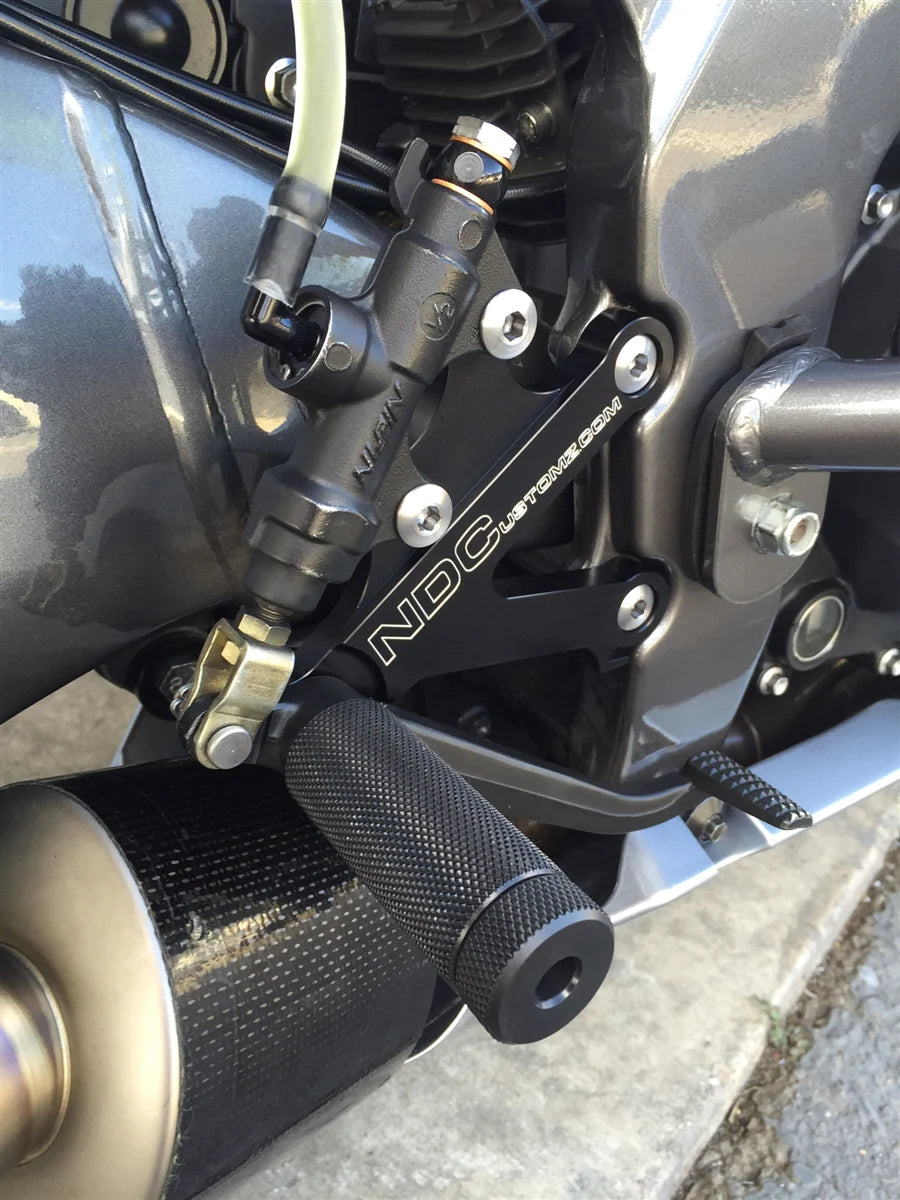 Kawasaki ZX6 Rearsets with Pegs - NDC – Misguided Co. Kawasaki ZX6 Rearsets with Pegs - NDC – Misguided Co.